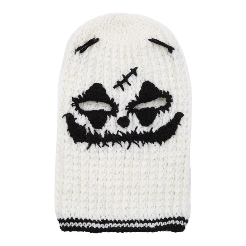 Fun Ghost Balaclava Men Costume Hats Halloween Gift Warm Soft Bucket Hat Halloween Gift Warm Soft Balaclava Hat