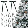 24Pcs Cable Tie Christmas Tree Bows Velvet Material Christmas Gift Bow Tie  Tree Wreaths