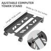 Mobile CPU Stand, Steel PC Tower Stand CPU Holder with Rolling Caster Wheels, Computer Tower Stand Fits Most PC for Home Office