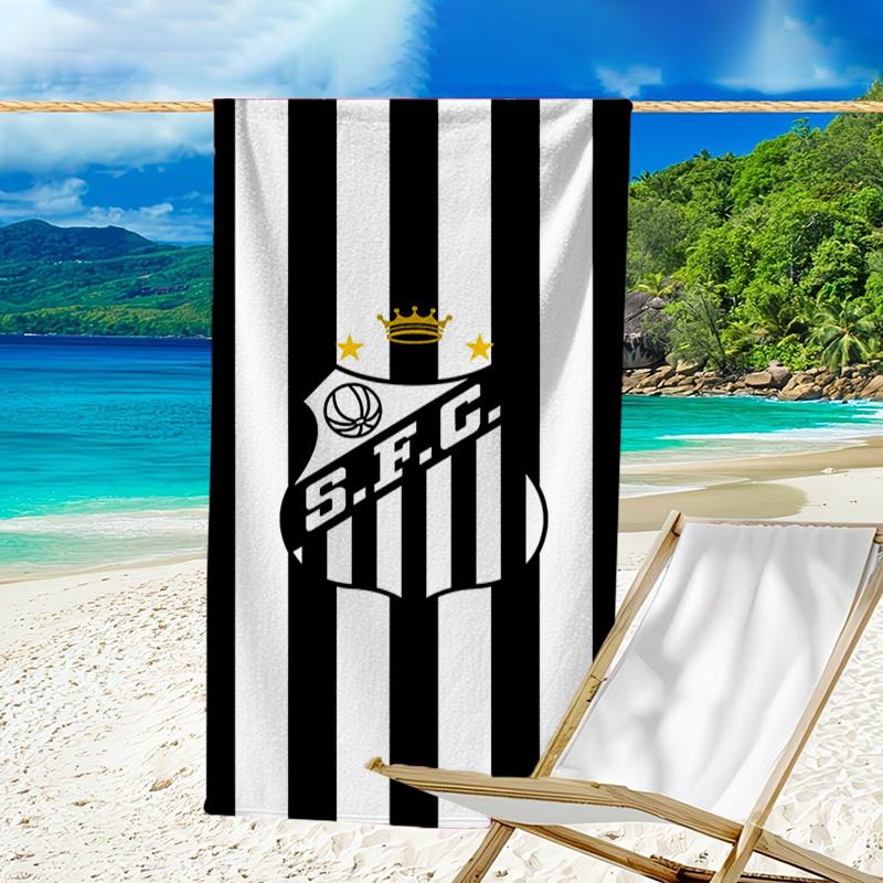 Strandtuch mit aufgedrucktem FC-Wappen, superweiche Mikrofaser, perfektes Geschenk zum Geburtstag, für Pool, Strand, Reisen, für Familie und Freunde