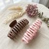Large Pumpkin Hair Claw Clips for Thick Hair High Gloss Shiny Silicone Hair Clips Non-slip Strong Grip Jaw Clips