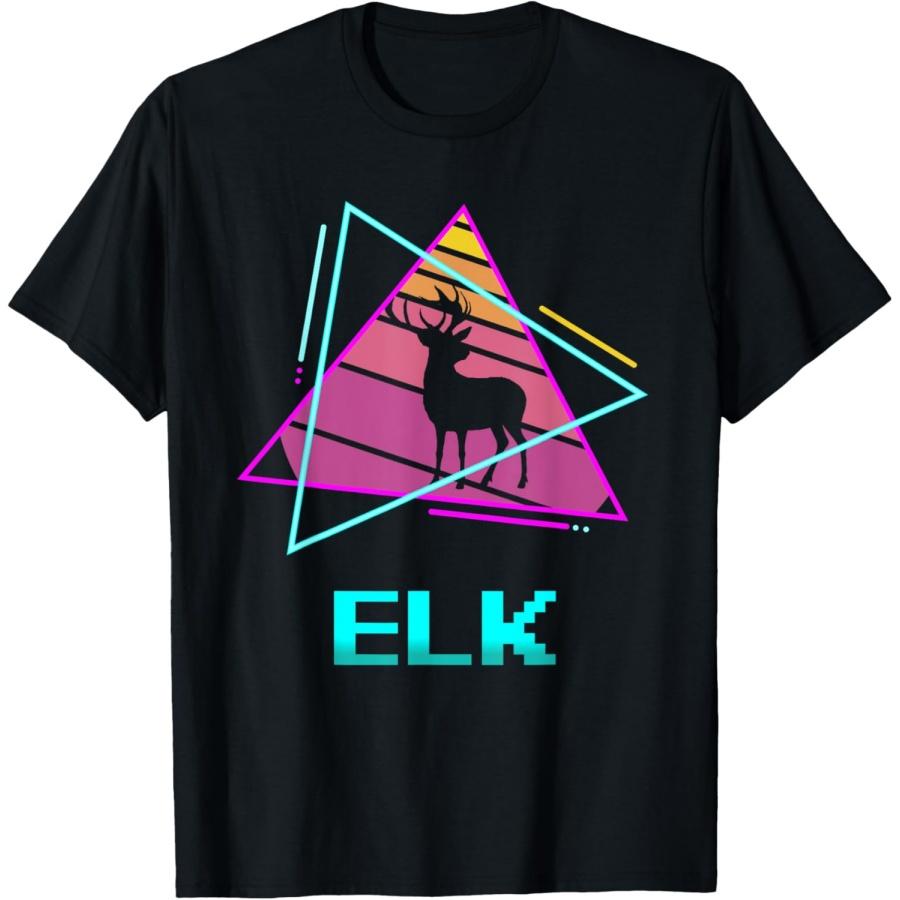 

Retro Elk Deer Elks T-Shirt XXXXXL різнокольоровий