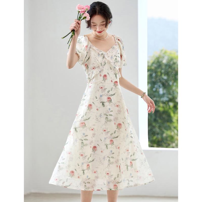 ORIGIN Floral Print A-Line Beach Dress XL