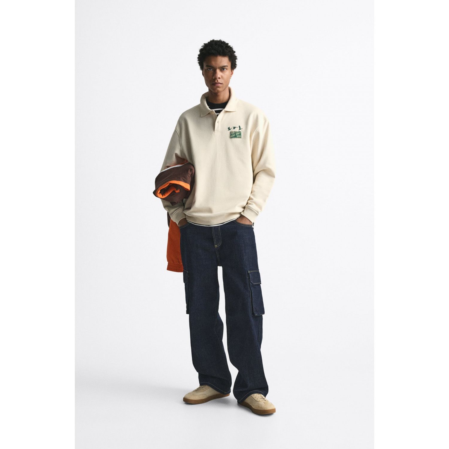 

POLO SWEATSHIRT WITH PATCH
