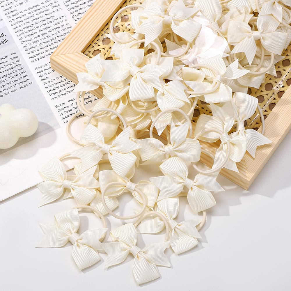 20Pcs/lot Girls Ribbon Hair Bows Rubber Band Kids Lovely Cheer Bowknot Hairband Boutique Children Headband headdress BABY BOWS