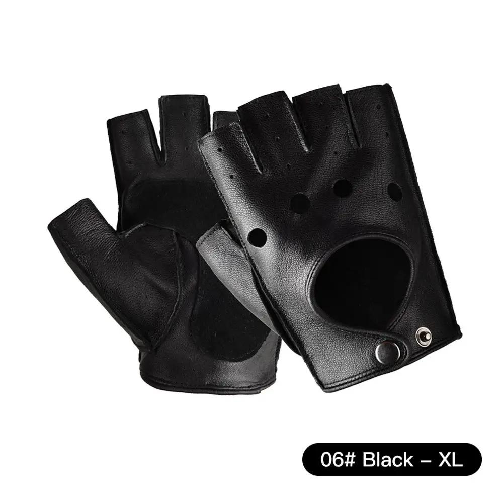 

Non-slip Black Yellow Wear-resisting Outdoor Riding Motorcycle Tactical Cowhide Glove Half Finger Fitness Gloves