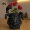 3D Printed Desk Organizer Three-Headed Dragon Pen Holder, Fantasy Organizer, Decorative Flower Vessel Realistic Scale Details Ornament for Pens