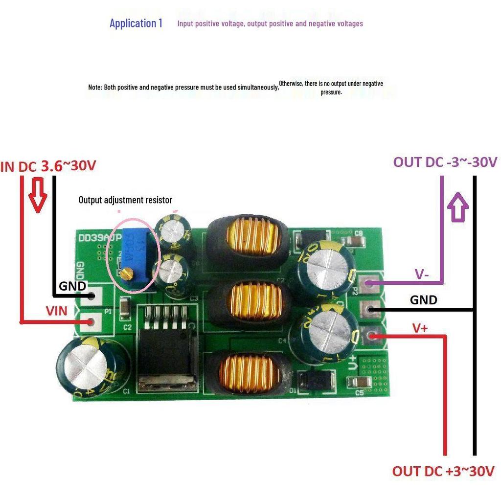 5-30V to ±5V-±24V Adjustable Step-Up/Step-Down Audio Power Supply Amplifier