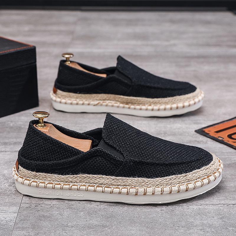Sommer Herrenschuhe Neue Ein-Pedal Lazy Casual Stoffschuhe Trendy Fischerschuhe Herren Zweiweg Atmungsaktive Canvasschuhe