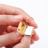 Individuell graviertes 18K Gold Edelstahl Buch Halskette Trendig Personalisiert Hypoallergen Wasserdicht Schmuck Geschenk für Frauen