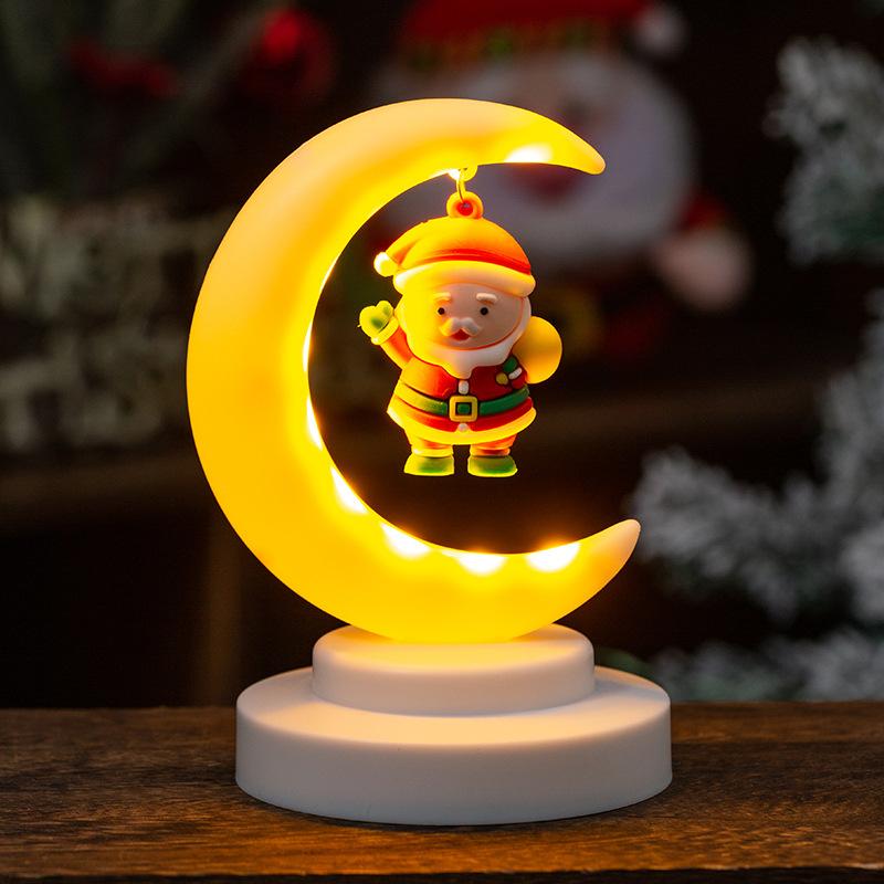 Christmas Decorations Kindergarten Christmas Gift Window Tabletop Display Santa Claus Gift Moon Night Light