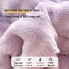 2025 Winter Imitation Rabbit Fur High-Weight Three-Layer Quilted Blanket