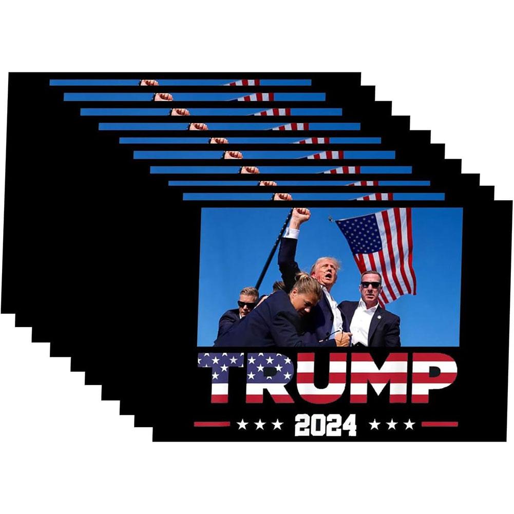 10-50Pcs Trump Assassination Stickers Trump American Flag Sticker Trump Assassination Vinyl Decal Sticker for Car Truck Laptop