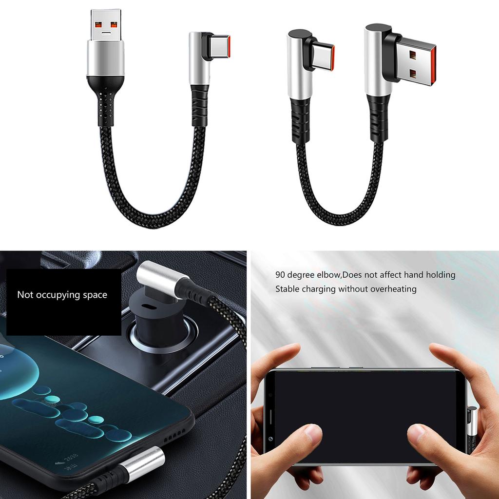 Nylon Braided Quick Charge USB To Type C Charging Data Cable with 6A High Speed Transfer for Gaming Devices