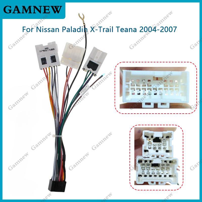 

Car 16pin Power Cord Wiring Harness Adapter For Nissan Paladin X-Trail(04-07)/Teana(04-08) Installation Head Unit 1 Pcs