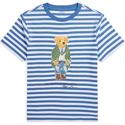 Polo Striped Bear Print T-Shirt Kids Tops Blue CWPOTSHY8020801-400