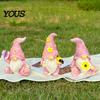 Resin Dwarf Figurines for Patio Balcony Halloween Gnome Statue, Spring Butterfly Bird Flower Decorative Desktop Accents Home Figurine Garden