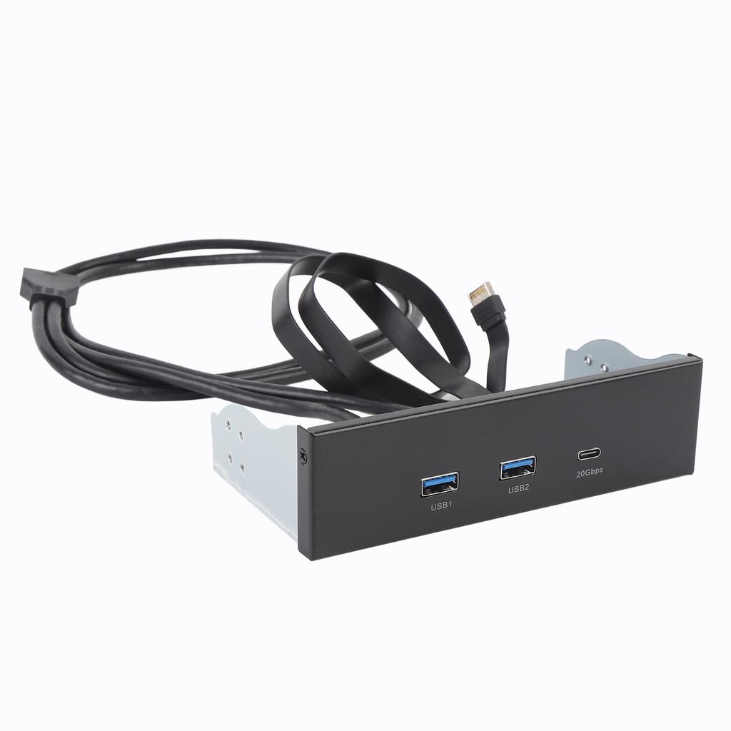 USB Front Panel Hub GEN2x2 USB A TYPE C 3 Ports 5.25 Inch 19 Pin 20Gbps Optical Drive Extension Panel for PC Computer
