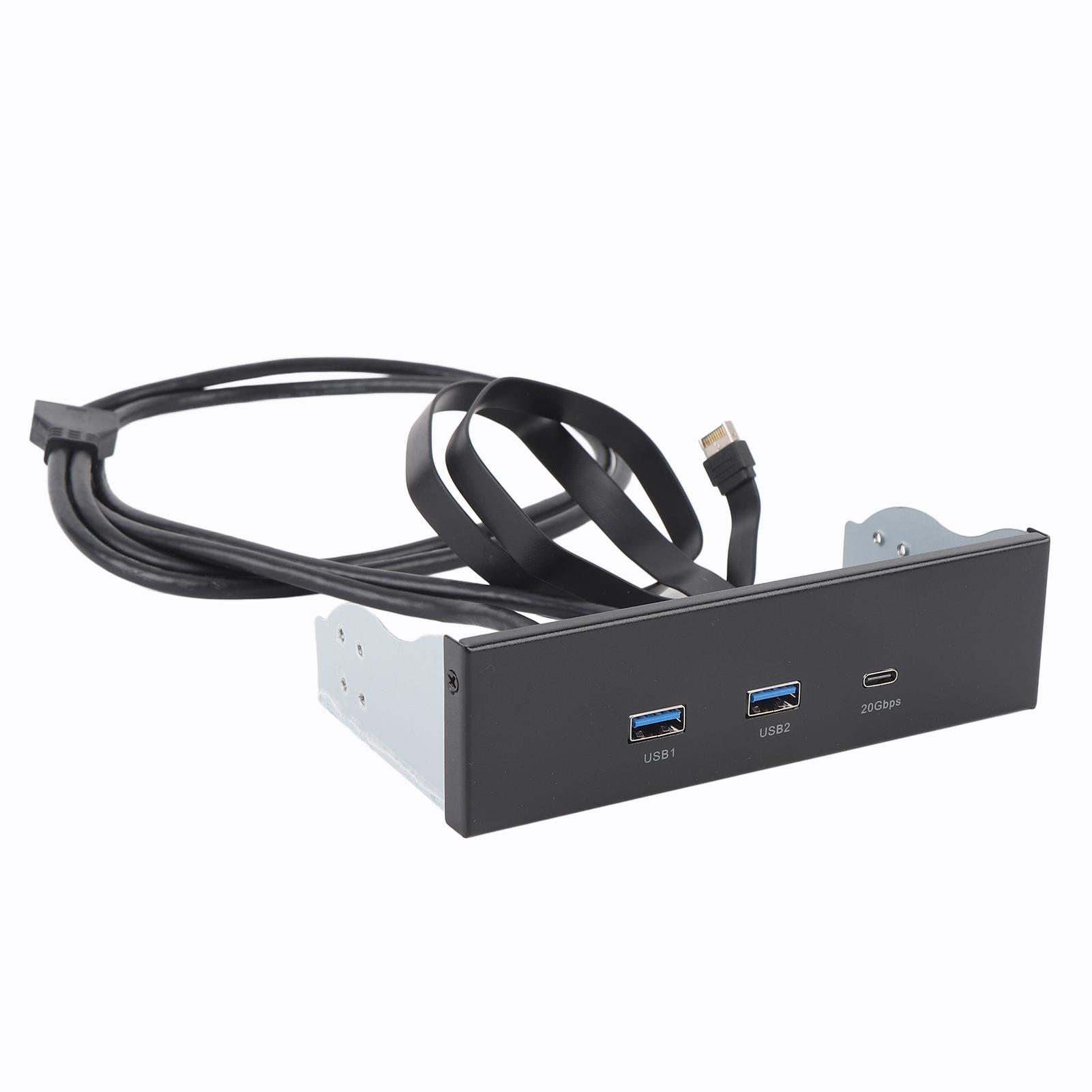 

USB Хаб на переднюю панель GEN2x2 USB A TYPE C 3 порта 5,25 дюйма 19-контактный 20 Гбит/с Расширение для оптического привода