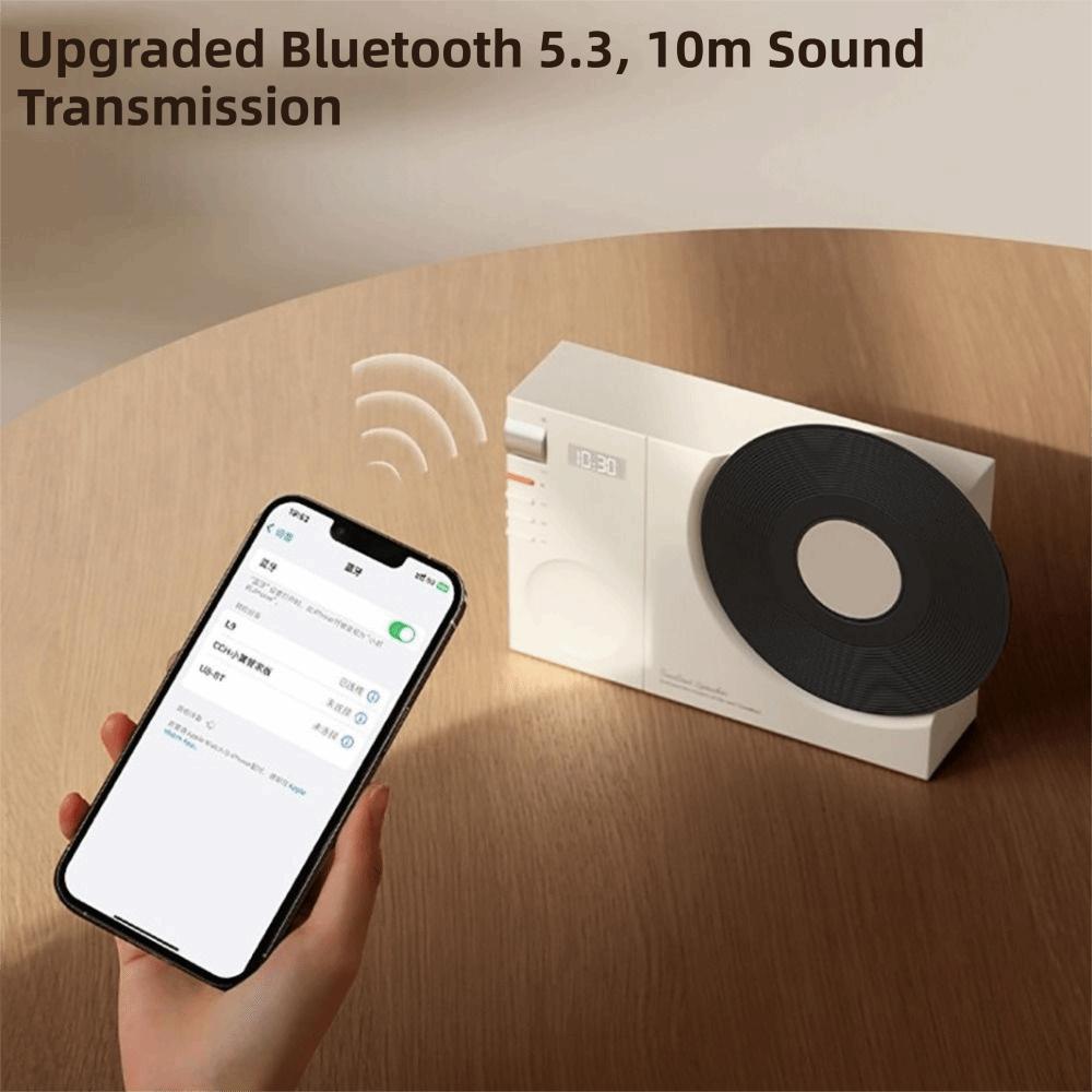 Vintage Style Bluetooth Speaker Super Bass Retro Speaker Creative Design Clock Speaker  Desktop Use