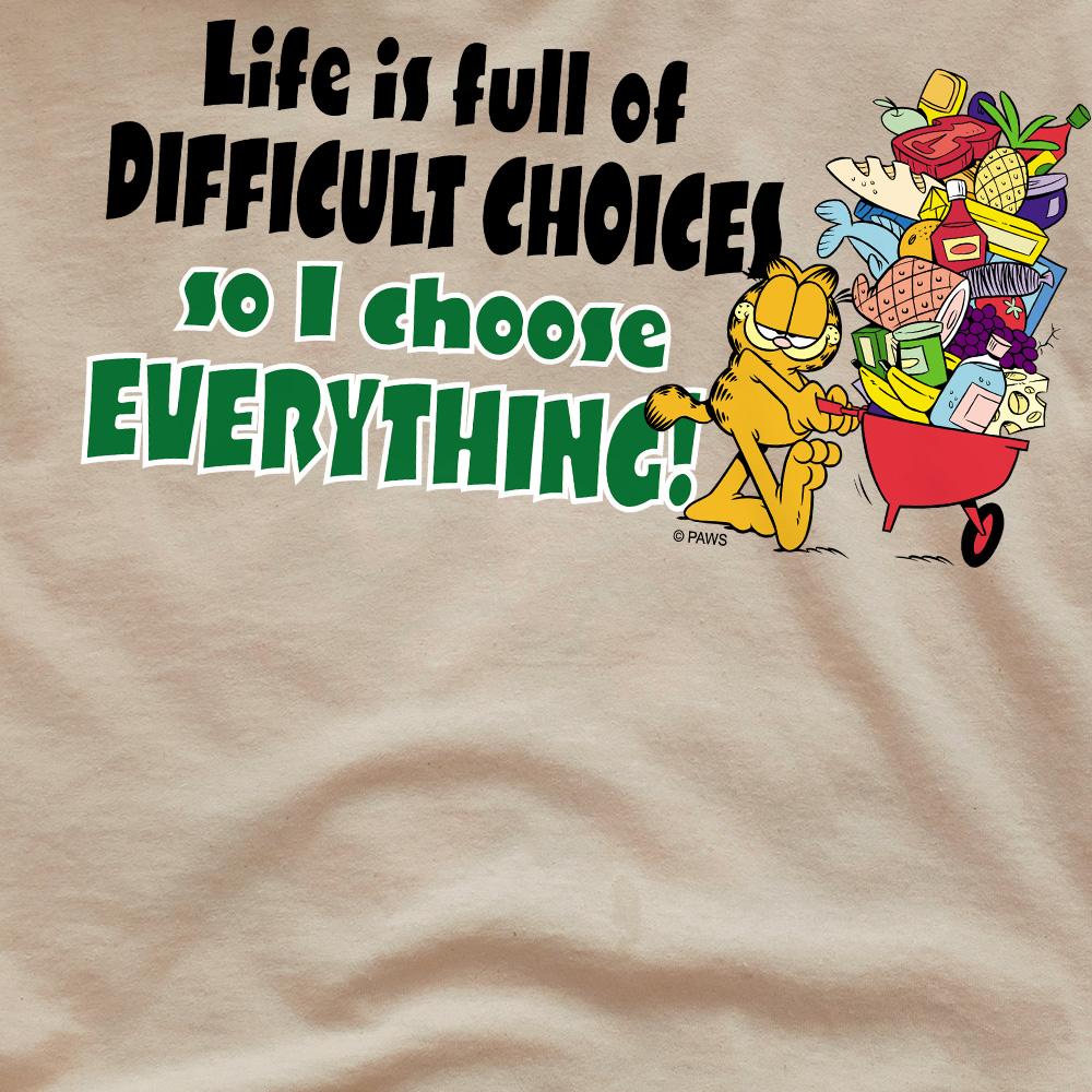 Garfield Mens Difficult Choices T-Shirt