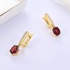 Elegant S925 Sterling Silver Earrings with Natural Garnet Stones January Birthstone Fine Jewelry for Women Birthday Gift