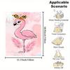Cute pink cartoon flamingo Flannel printed blanket suitable for all seasons suitable for living room office sofa and travel
