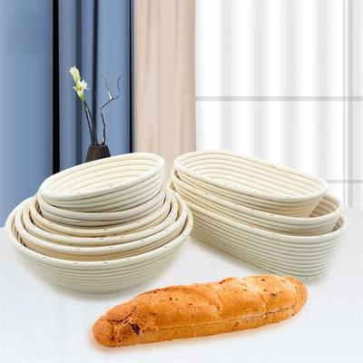 Handgemachter Gärkorb aus Rattan, oval, rund, Backform, Schüssel, Teig, geflochten, Bäcker, Gärkörbe, Küchenzubehör, Werkzeug