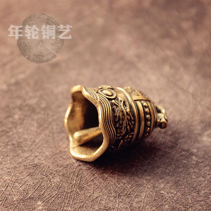 Messing Vintage Zhong Kui Glocke Handgefertigt Thailändisch Amulett Anhänger Haus Auto Dekoration Schutz Glücksbringer Anhänger
