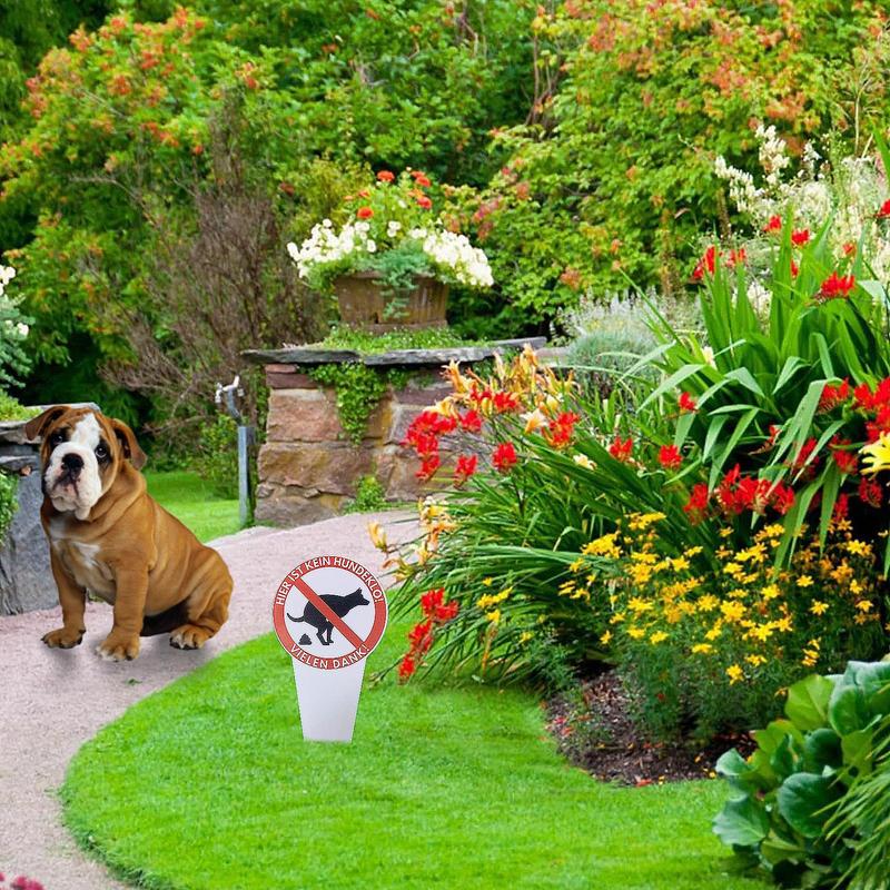No Pooping Dog Signs For Yard Waterproof No Dog Pooping Sign Eye-Catching Warning Novelty Gag Caution Yard Stakes For Home