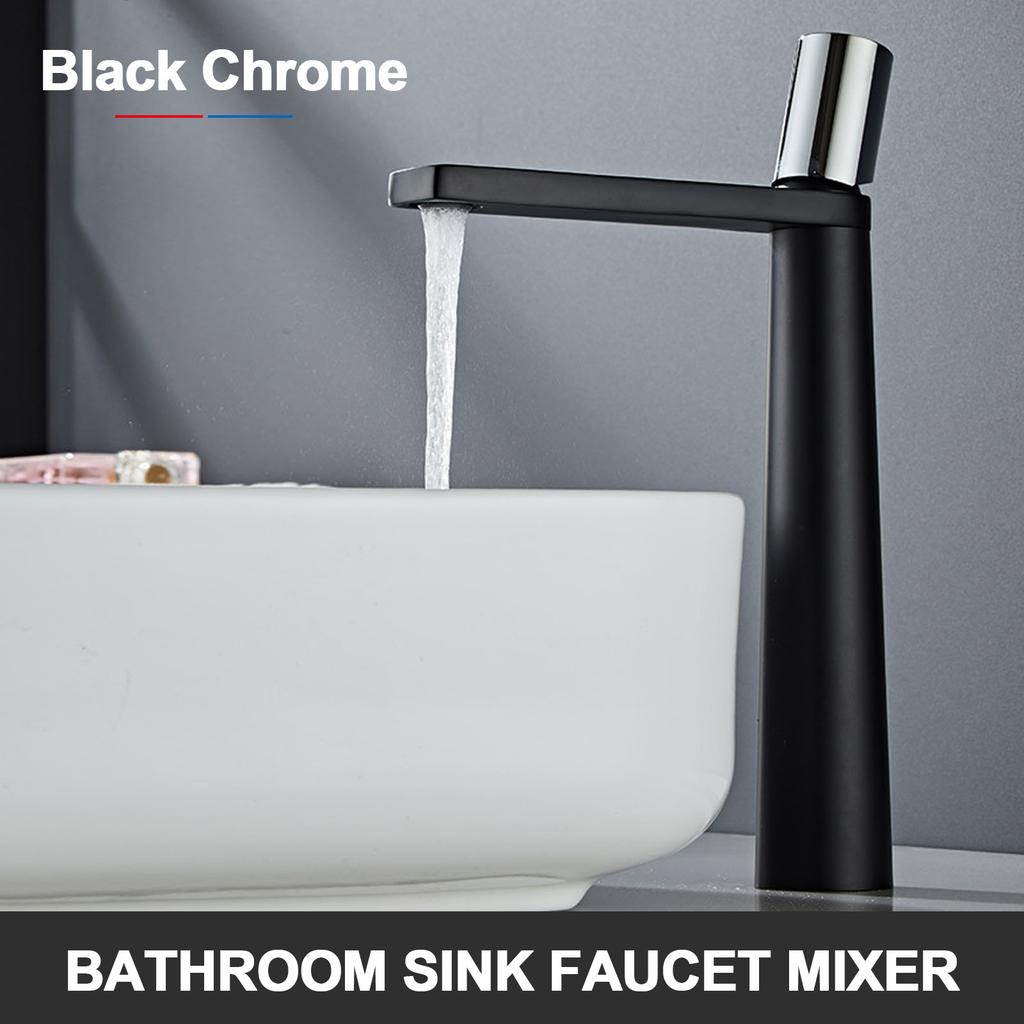 Bathroom Sink Faucet Single Hole Tall High Lavatory Vanity Basin Mixer Tap Commercial Modern Commercial Vessel Sink