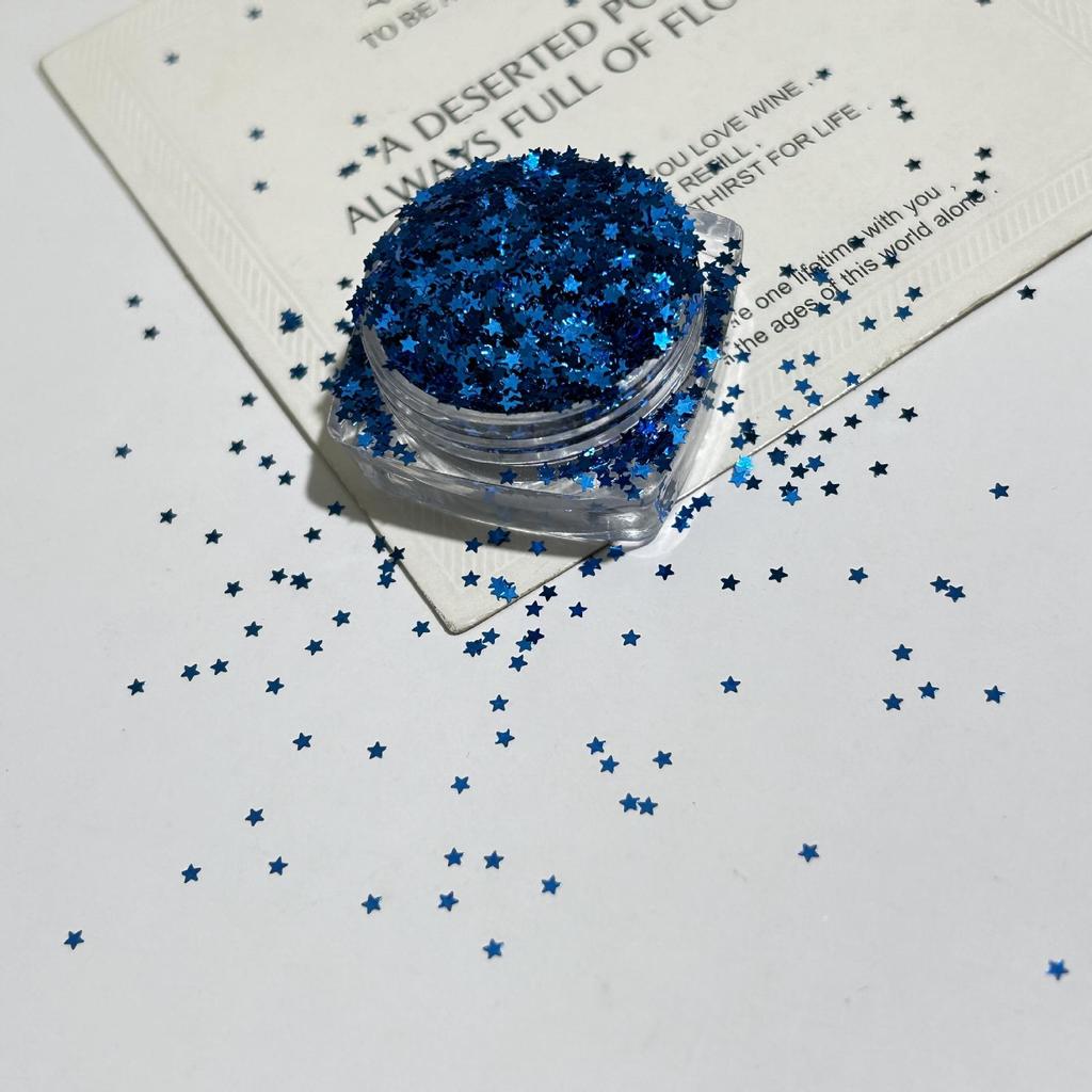 1mm Iridescent Star Nail Art Sequins - DIY Decorations