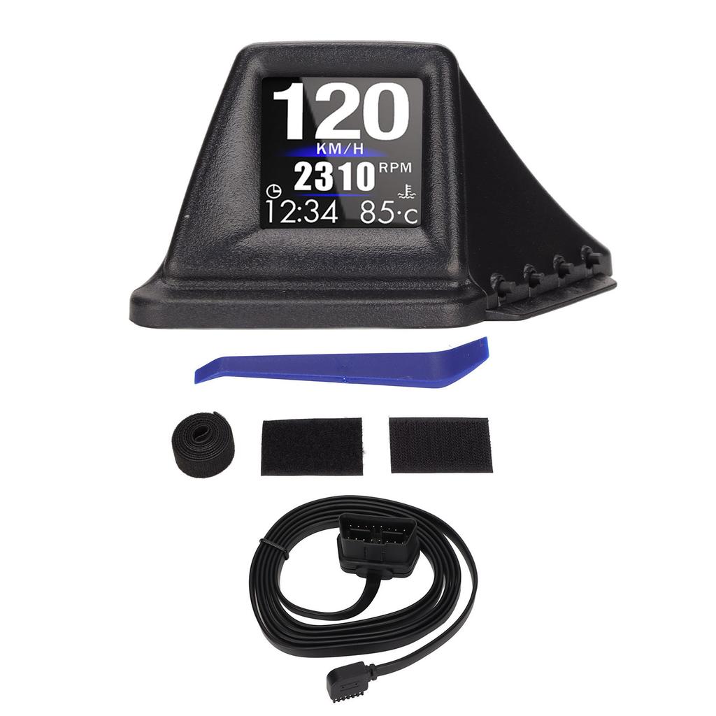 Black Car HUD Display Multifunction Dual Mode OBD GPS HUD Gauge 4 Alarm for Vehicle