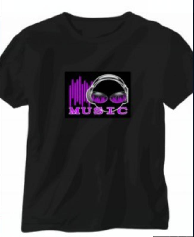 Voice-Activated Luminous T-shirt for Performances and Promotions