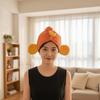 2PCS Super Absorbent God of Wealth Cap Quick-Drying Towel Cap Fashion Hair Drying Cap  Home Spa