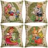 Easter Pillow Office Pillow Case Home Decoration Sofa Pillow Case Rabbit Easter Egg