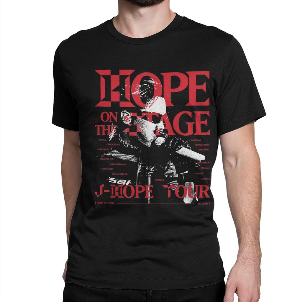 Hope on the Stage Tour T Shirts for Men Women Cotton Vintage T-Shirts Crew Neck Tee Shirt Short Sleeve Clothing 4XL 5XL