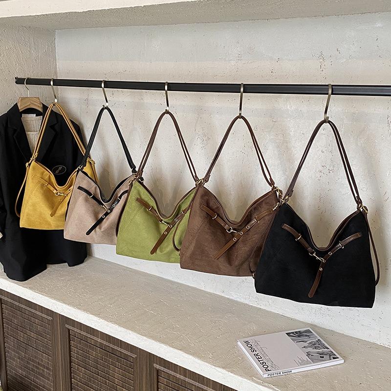 Retro bag women's large-capacity new autumn and winter shoulder messenger commuter tote bag backpack