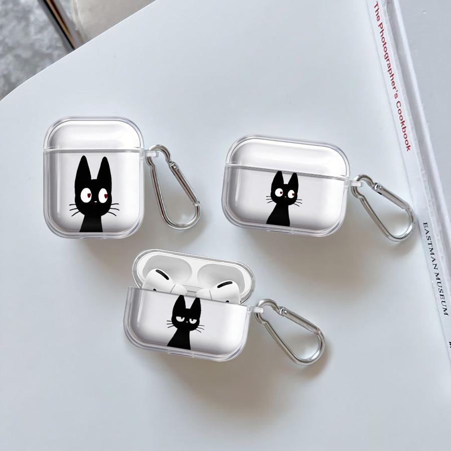 Clear Earphone Cases Cover Case For Airpods Pro Pro2 2 4 Pro3 1 3 Cute Cartoon Cat