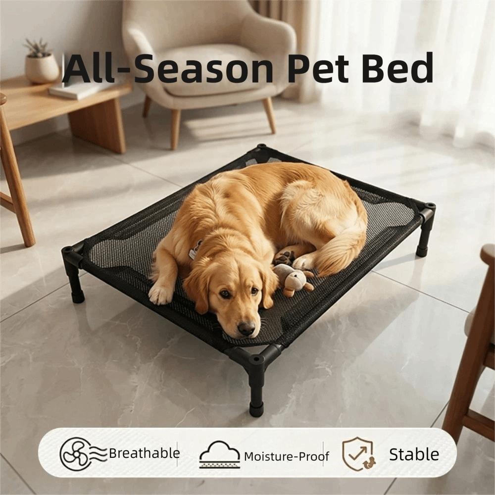 Non-Slip Dog Marching Bed Breathable Elevated Pet Bed Sturdy Frame Cat Sleeping Bed  All Seasons