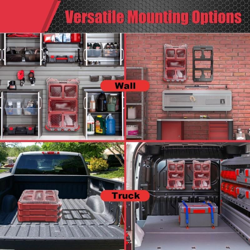 Metal Mounting Plate Half Width for Packouts Toolboxes, Mounting Plate Wall or Floor Mount Tool Storage and Organizatio