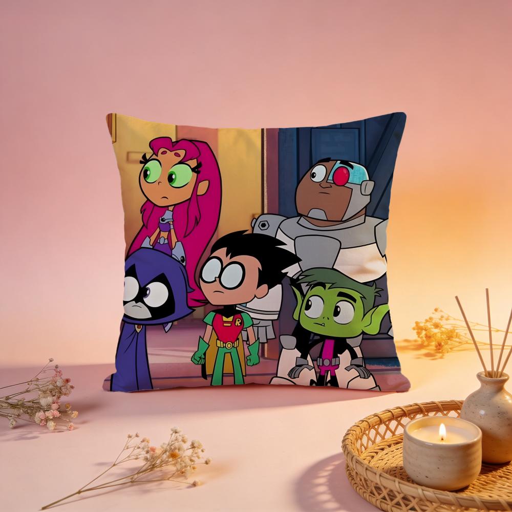 Trendy TTeen Titans Good Cushion Cover Comfortable Durable Pillow Cover MultiScene for Home Office Car Sofa