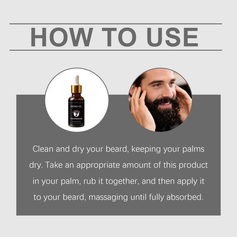 Beard Care Essential Oil Is A Daily Moisturizing And Nourishing Essential Oil That Keeps The Beard Hair Smooth, Moist, Refreshing And Non-Sticky