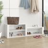 Day and Night - Day and Night Glossy White Plywood Shoe Cabinet 150x35x45 Cm