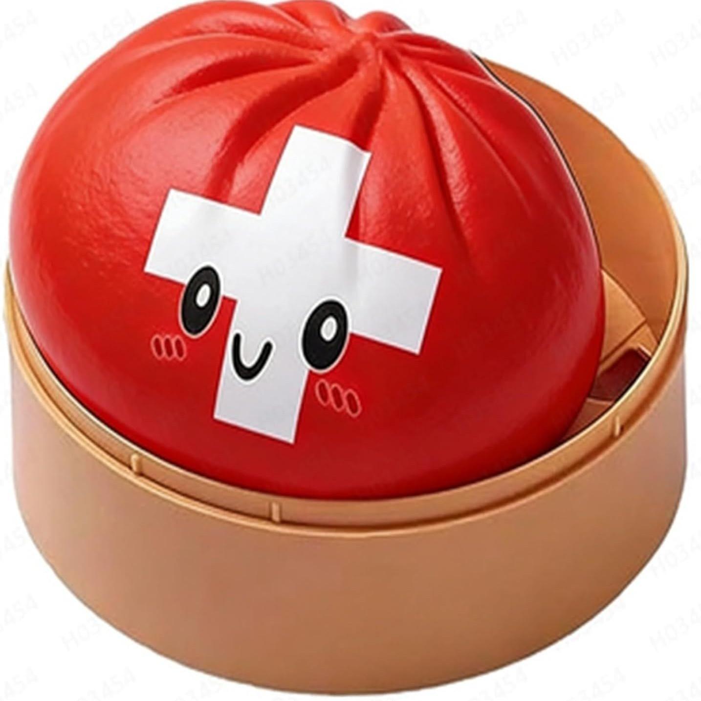 Dumpling Squishy Toy Slow Rising Stress Relief Squeeze Toy with National Flag Print for Kids and Adults Home Office Decor
