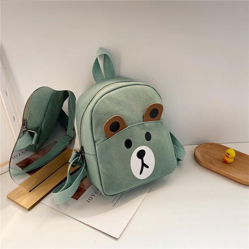2023 New Cartoon Canvas Backpack for Kids, Ages 3-6, Trendy Kindergarten Bag for Boys and Girls