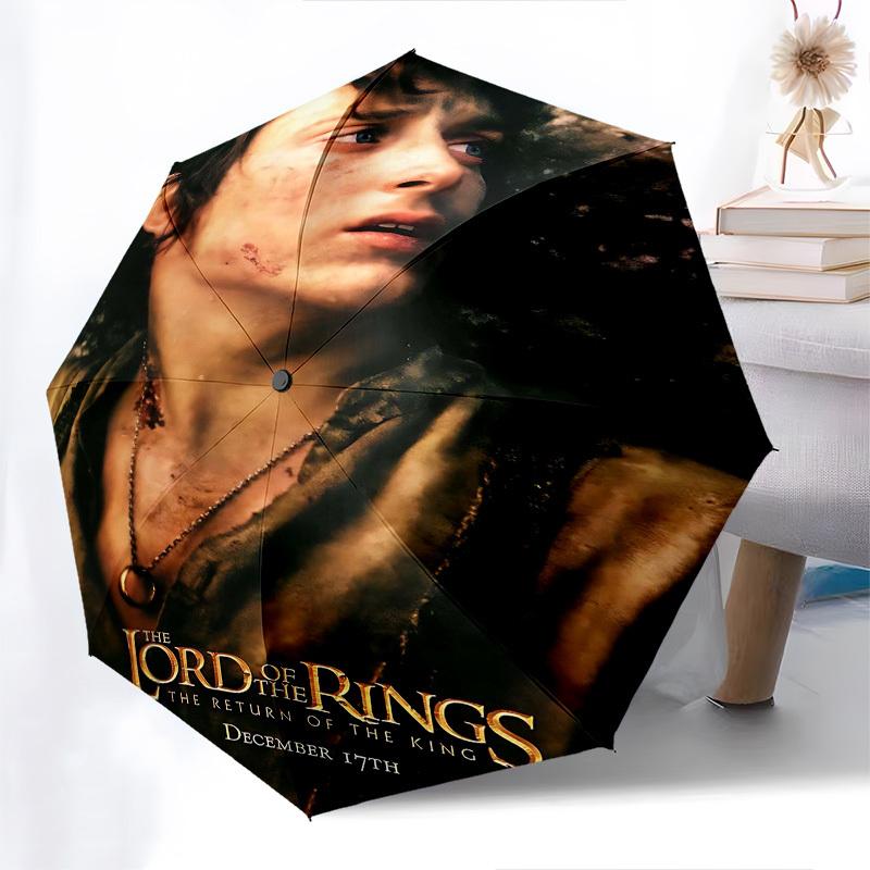 1pc Lord of the Rings Return of the King Automatic Folding Umbrella - Compact 8-Rib Design, Durable Plastic & Iron1144L