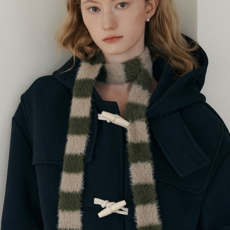 JUDY AND PAUL Striped Knit Muffler (4 Colors)