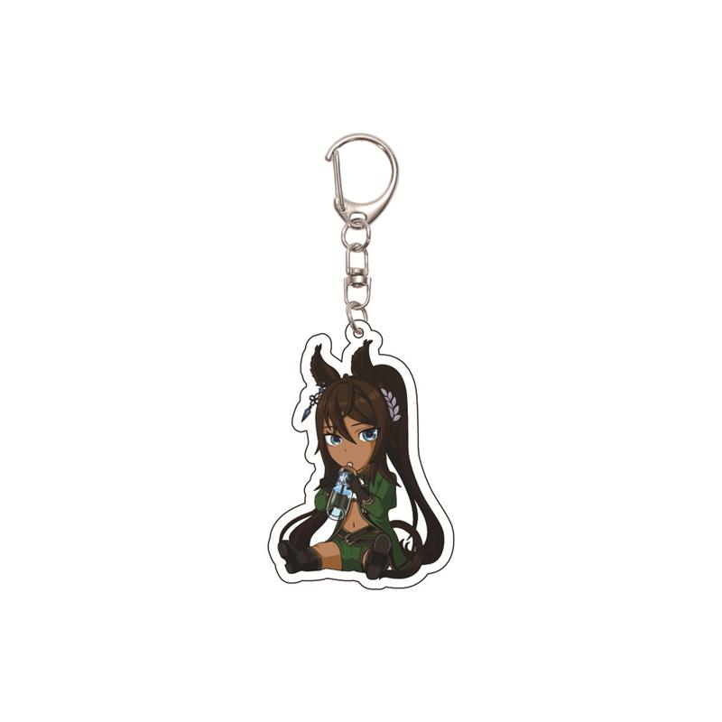 6CM Cute Anime Pretty Derby Shuttle Mejiro Mcqueen Symboli Rudolf Kawaii Acrylic Keychain Game Jewelry Cosplay Props