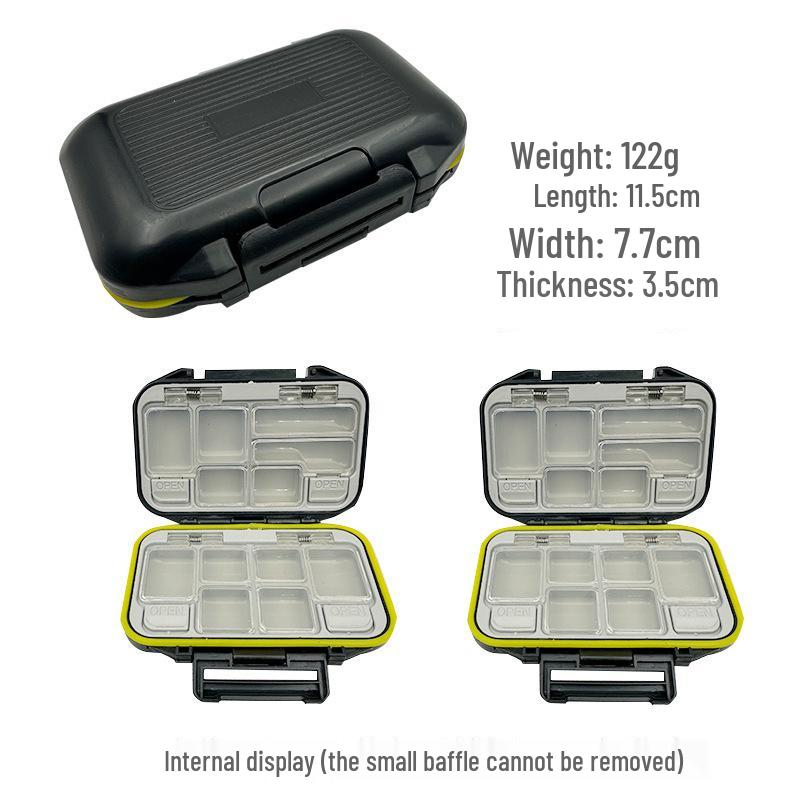 Tragbare Mehrzweck-Angelkasten mit Haken, Schnüren und Ködern